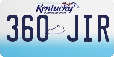 KY license plate 360JIR