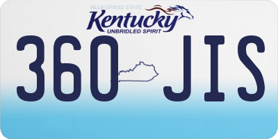 KY license plate 360JIS