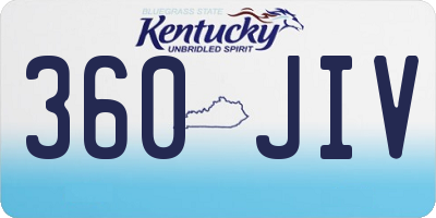 KY license plate 360JIV