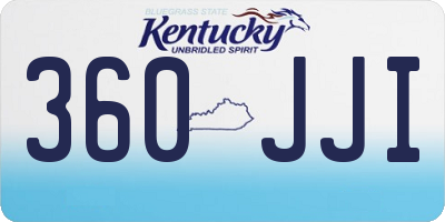 KY license plate 360JJI