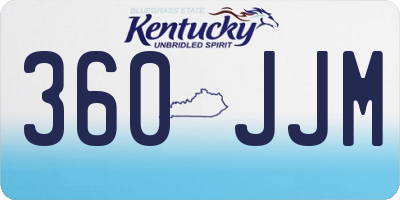 KY license plate 360JJM