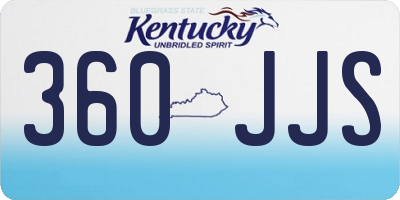 KY license plate 360JJS