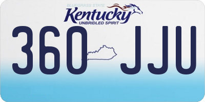 KY license plate 360JJU