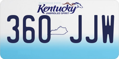 KY license plate 360JJW