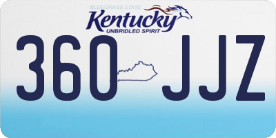 KY license plate 360JJZ