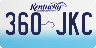 KY license plate 360JKC