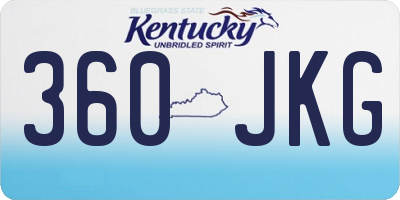 KY license plate 360JKG