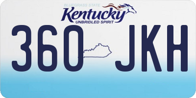 KY license plate 360JKH