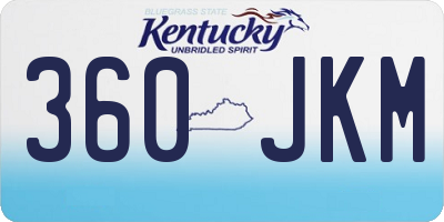 KY license plate 360JKM