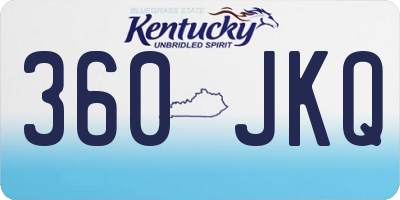 KY license plate 360JKQ