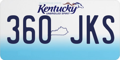 KY license plate 360JKS