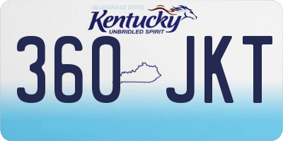 KY license plate 360JKT
