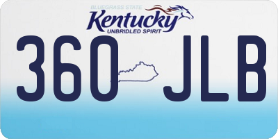 KY license plate 360JLB