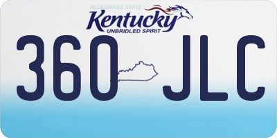 KY license plate 360JLC