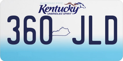 KY license plate 360JLD