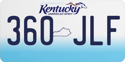 KY license plate 360JLF