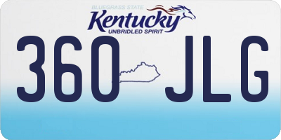 KY license plate 360JLG