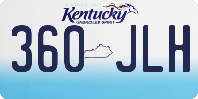 KY license plate 360JLH