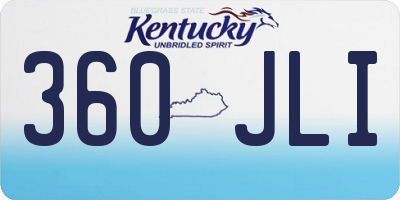 KY license plate 360JLI