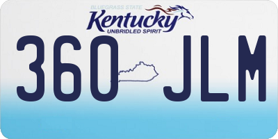 KY license plate 360JLM