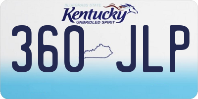 KY license plate 360JLP
