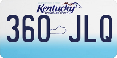 KY license plate 360JLQ