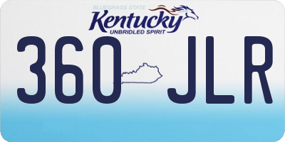 KY license plate 360JLR