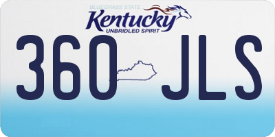KY license plate 360JLS