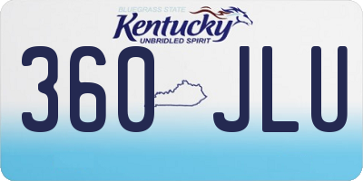KY license plate 360JLU