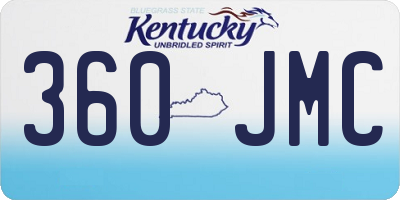 KY license plate 360JMC
