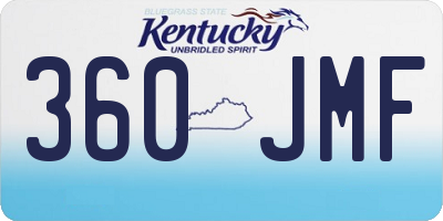 KY license plate 360JMF