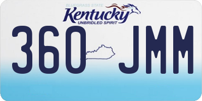 KY license plate 360JMM