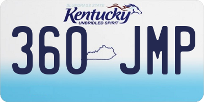 KY license plate 360JMP
