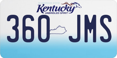 KY license plate 360JMS