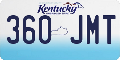 KY license plate 360JMT