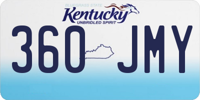 KY license plate 360JMY