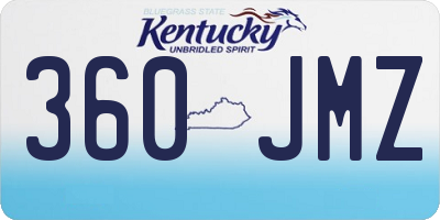 KY license plate 360JMZ