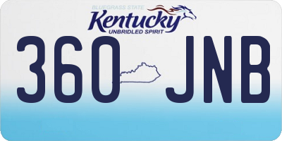 KY license plate 360JNB
