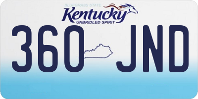 KY license plate 360JND