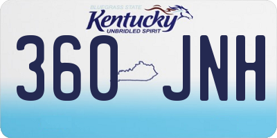 KY license plate 360JNH