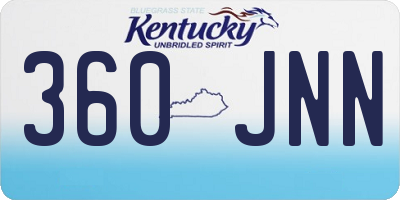 KY license plate 360JNN