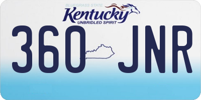 KY license plate 360JNR