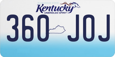 KY license plate 360JOJ