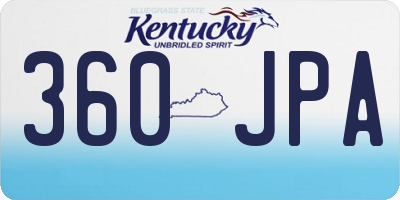 KY license plate 360JPA