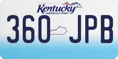 KY license plate 360JPB