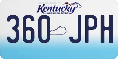 KY license plate 360JPH
