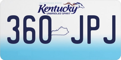 KY license plate 360JPJ