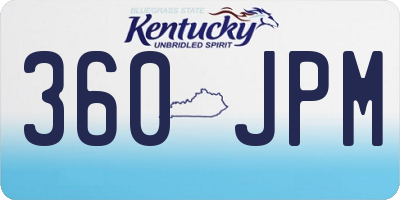 KY license plate 360JPM