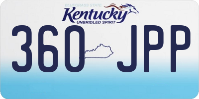 KY license plate 360JPP