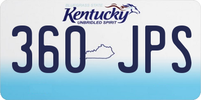 KY license plate 360JPS